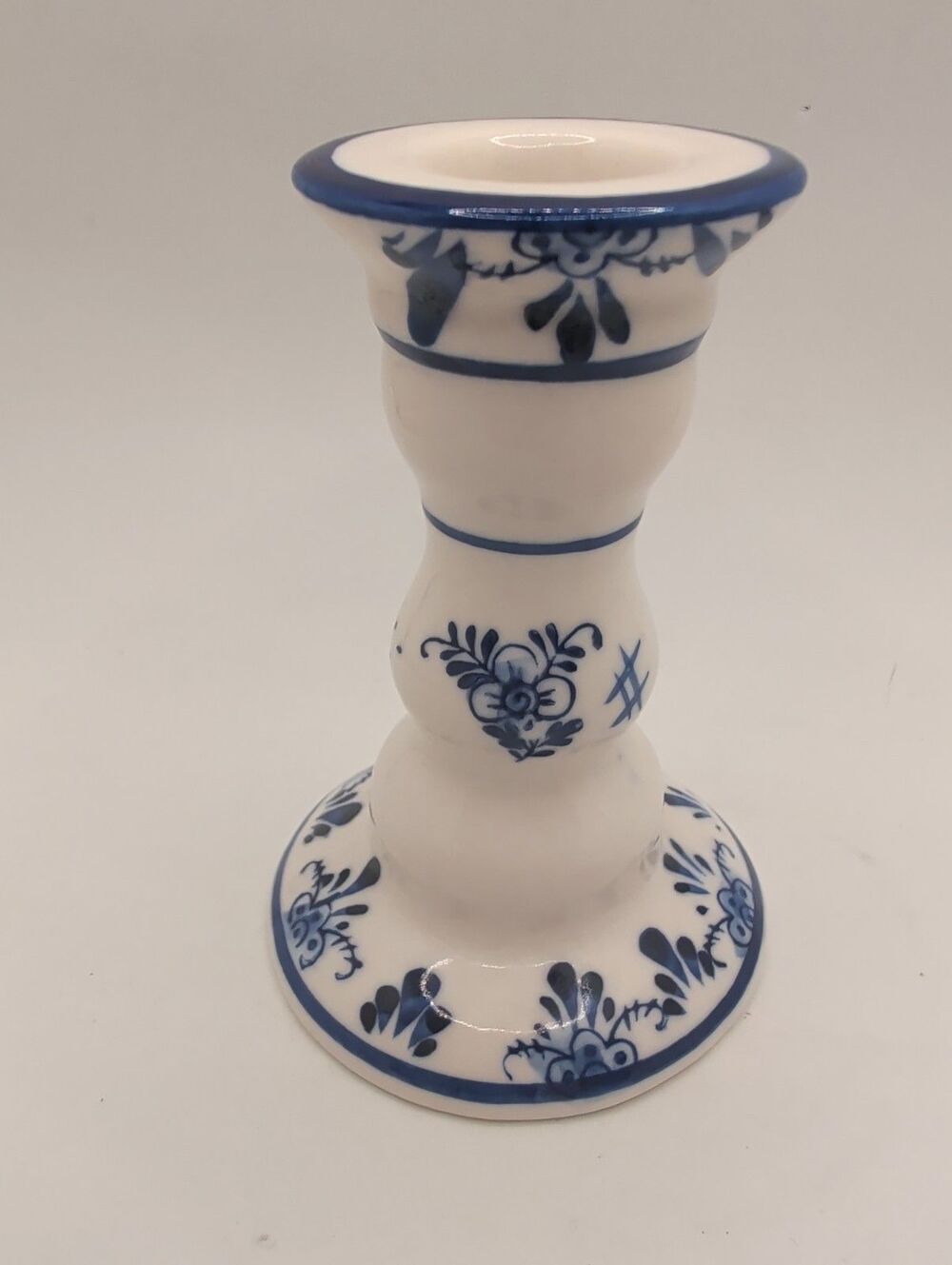 Delft Blue Candlestick Holder Replacement Flower